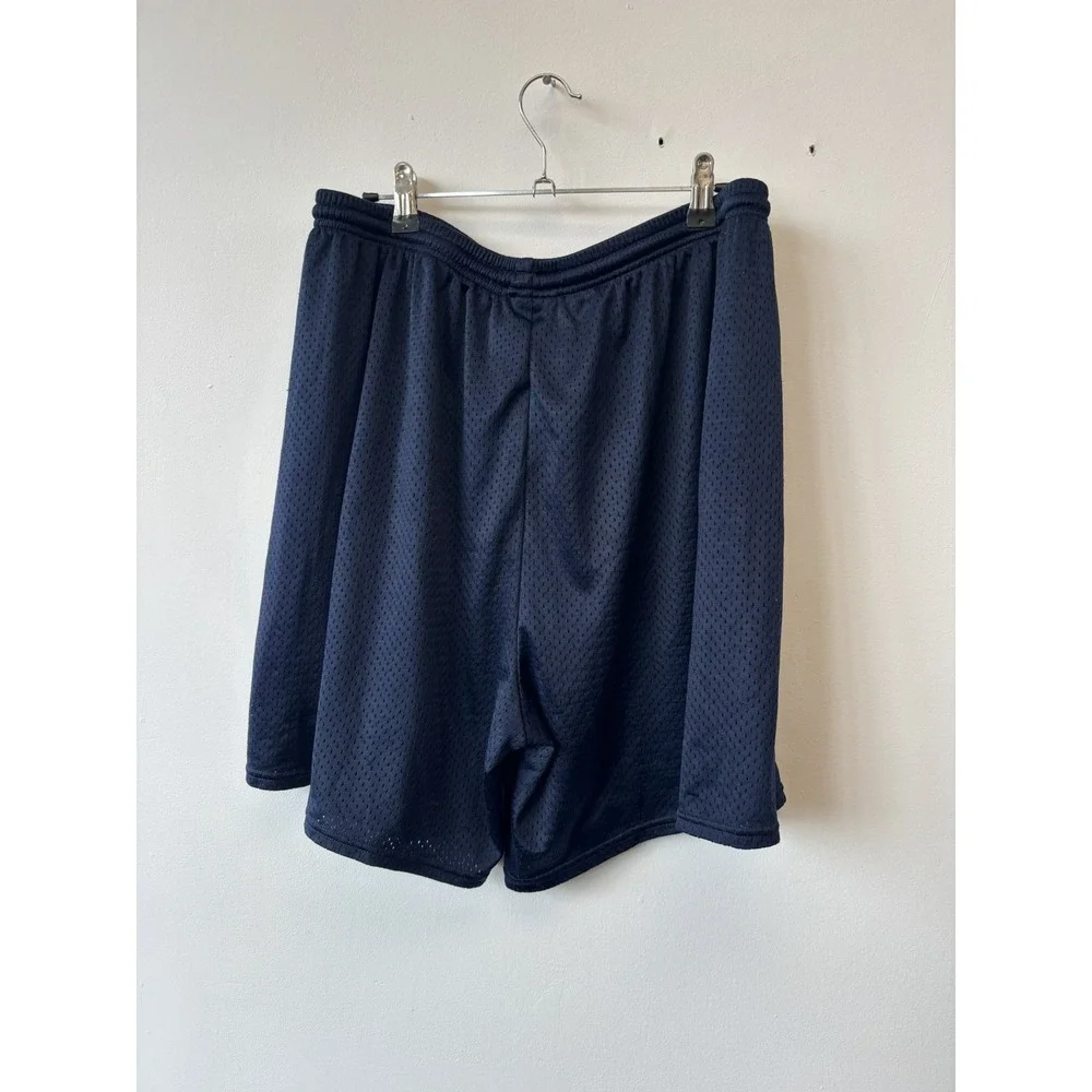 Vintage Y2K Nike Shorts Mens XL Navy Blue Athletic Mesh Performance‎ Swoosh